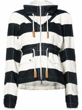 Rare Derek Lam Designer black and white striped jacket size 8